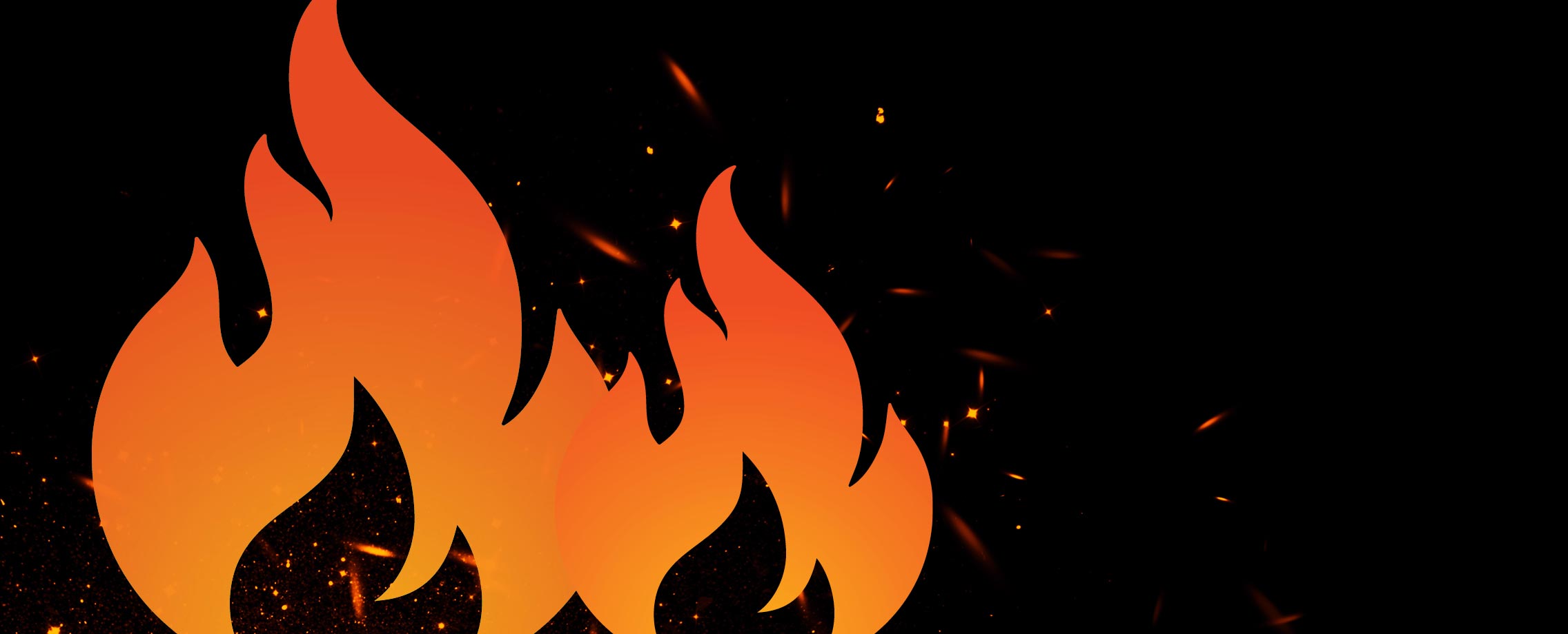 Illustration de flammes puissantes