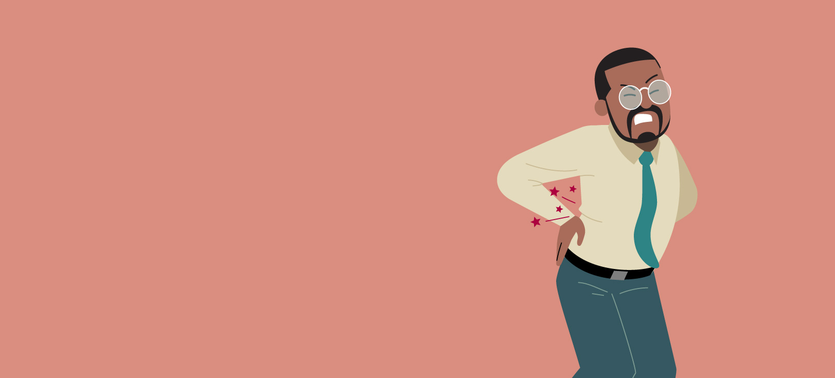 illus tration d'une personne qui a des douleurs au dos